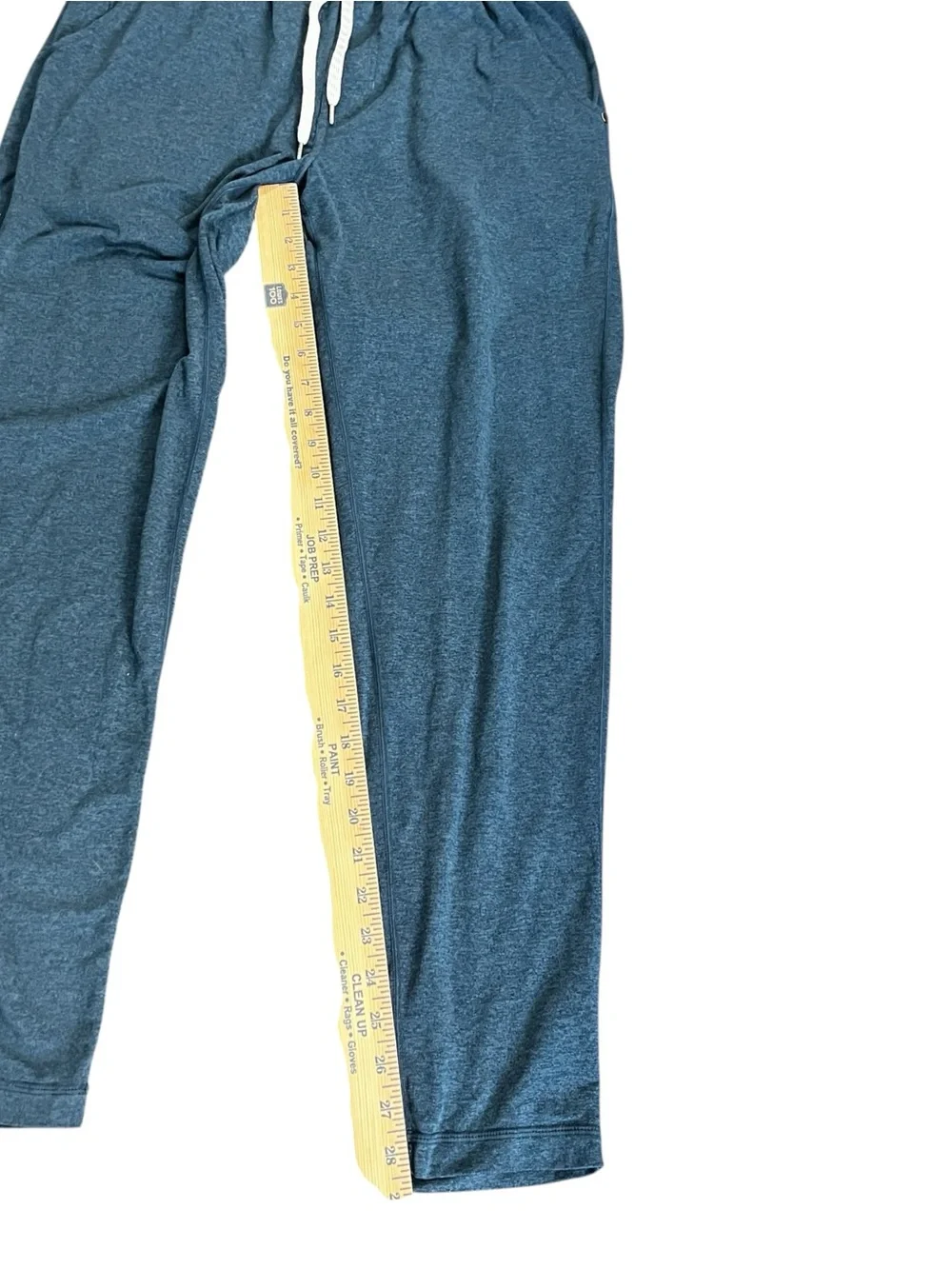 Vuori Ponto Performance Pant Men’s M Heather Teal Tapered Athletic Fit